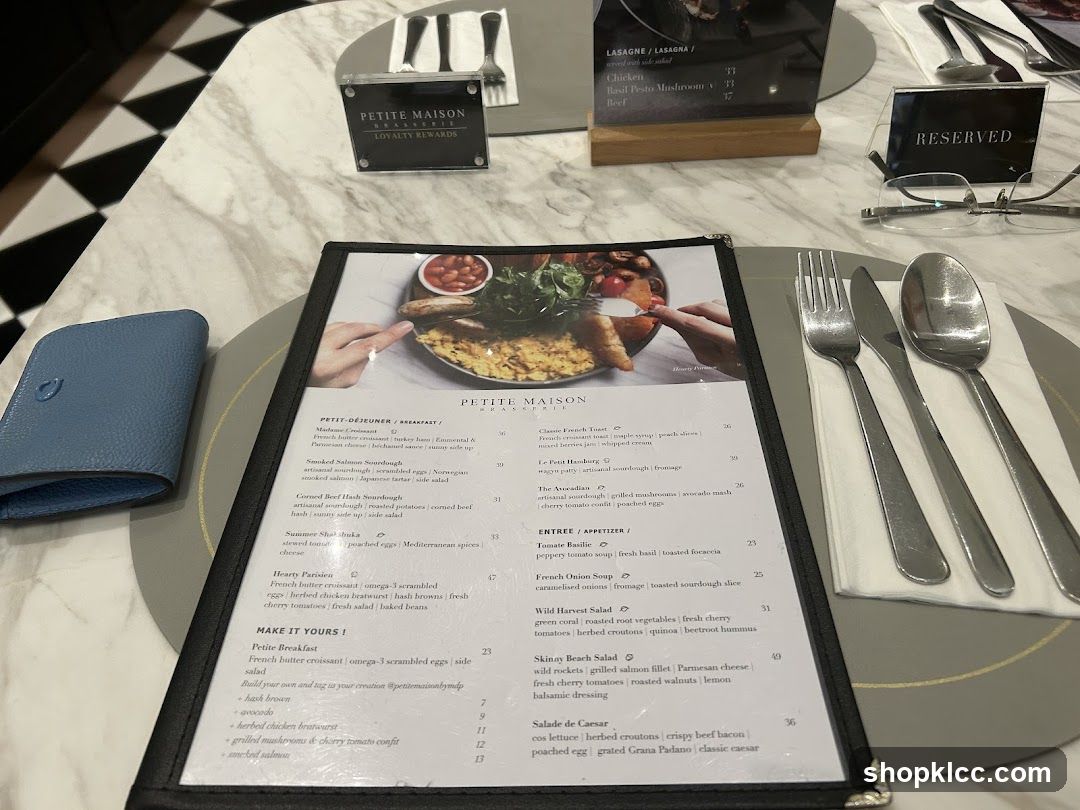 PETITE MAISON BRASSERIE Menu