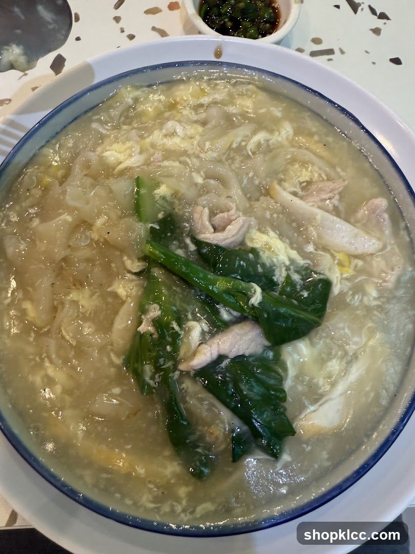 Noodle Soup with Chicken and Greens