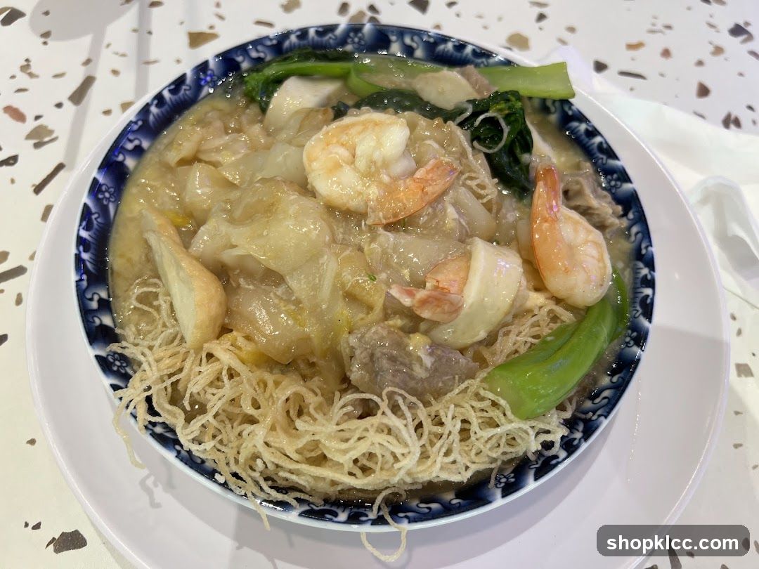 Seafood noodle dish