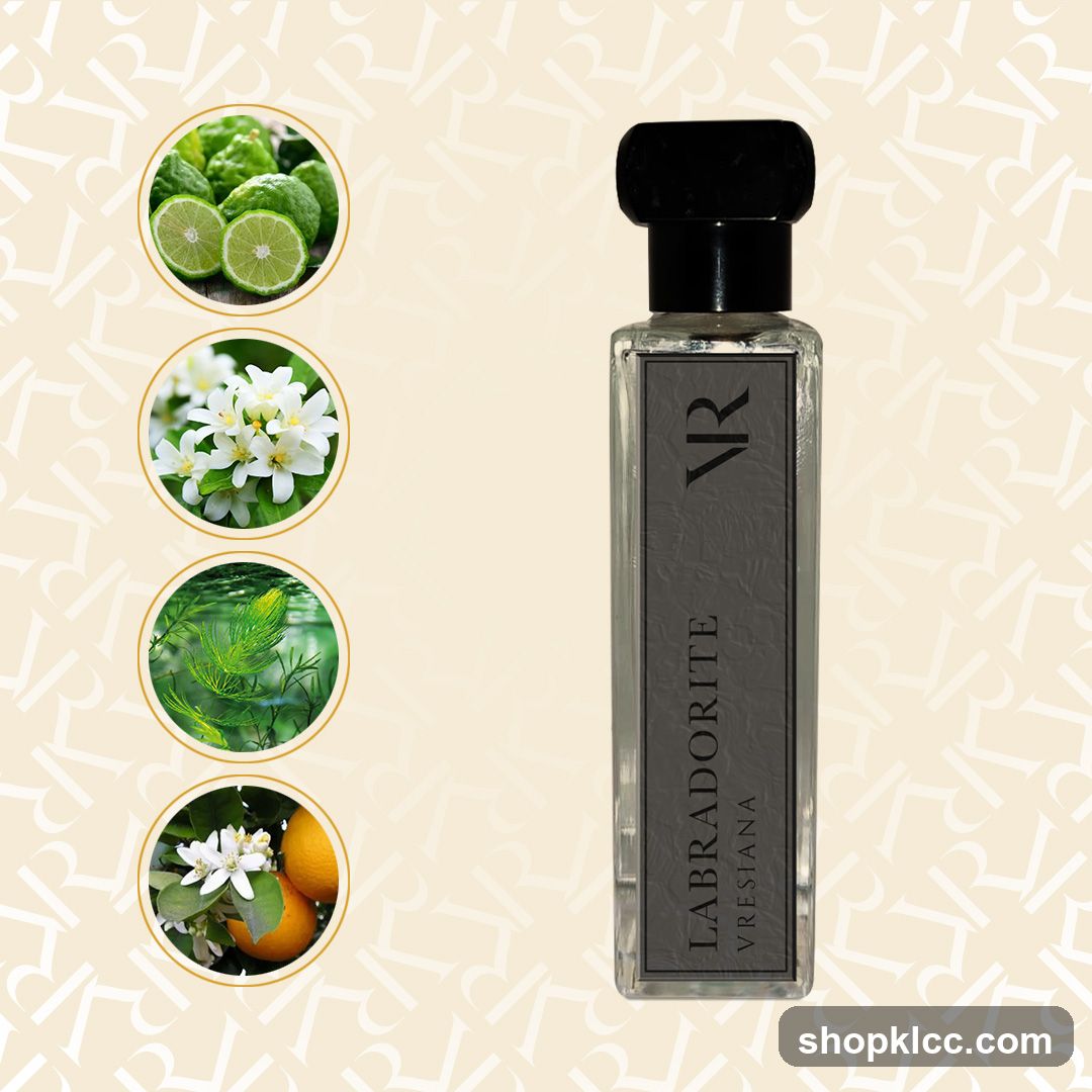 Perfume Bottle with Ingredients