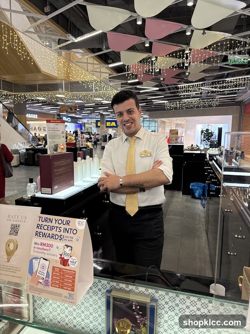 Sales associate in a store