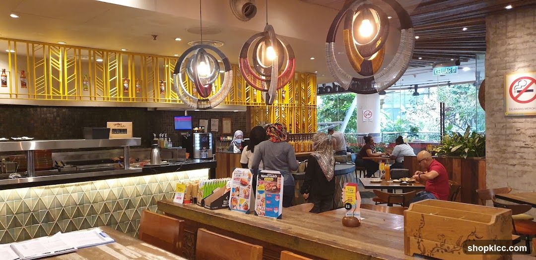 Restaurant Interior with Decorative Lighting