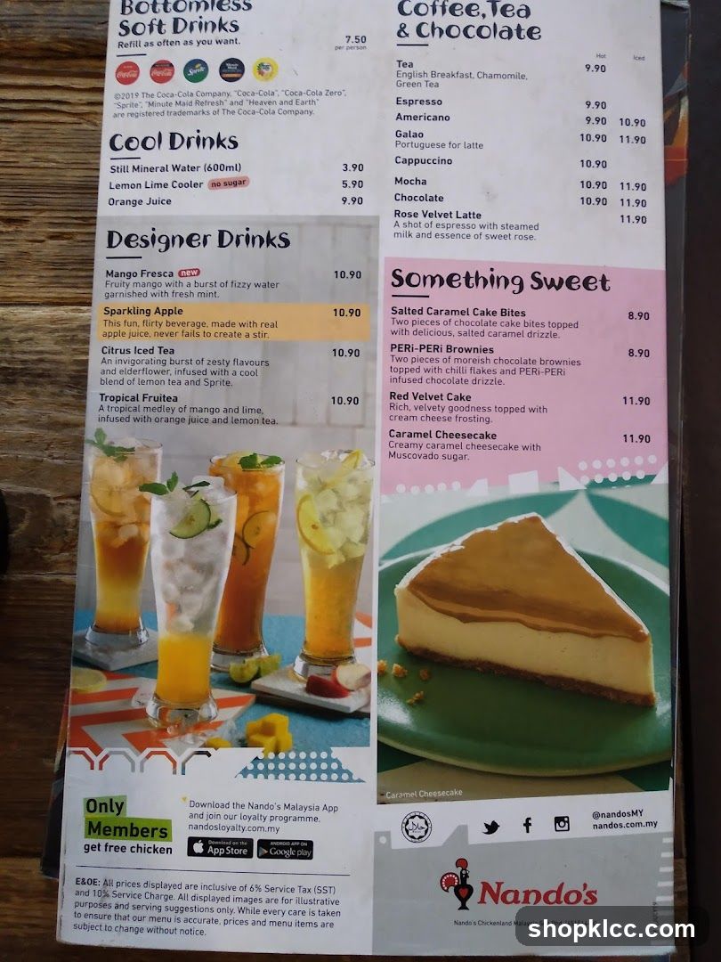 Nando's Menu