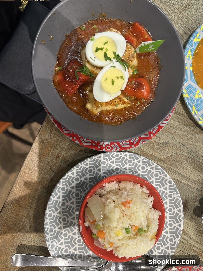Two dishes of food on a table