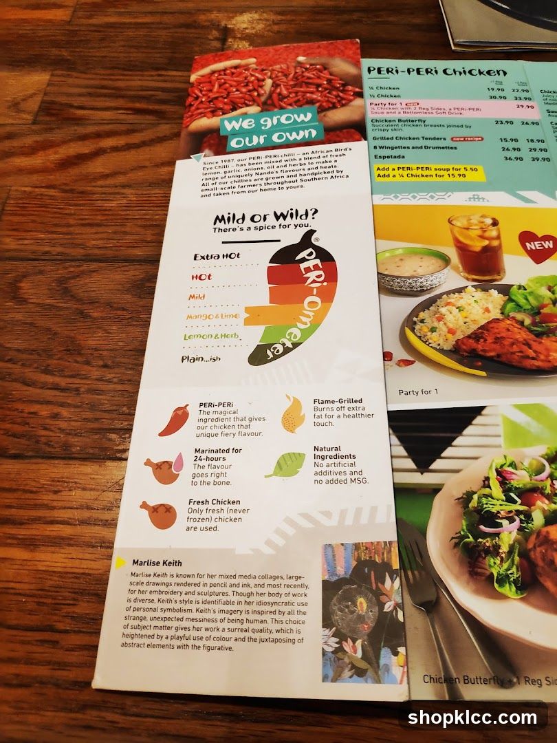 Peri-Peri Chicken Menu