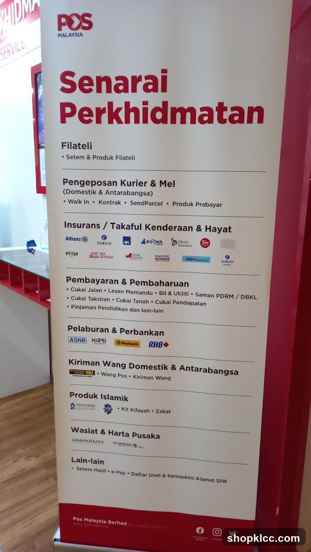 POS Malaysia Services List