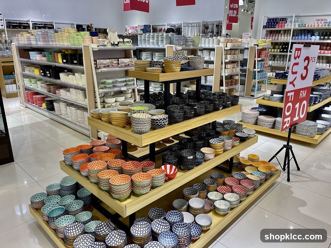 Store Display of Bowls and Dishes