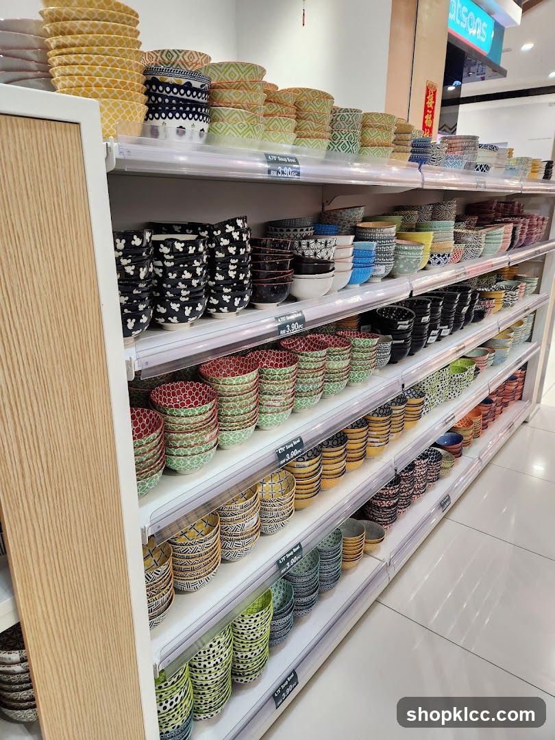 Bowls on Display Shelves