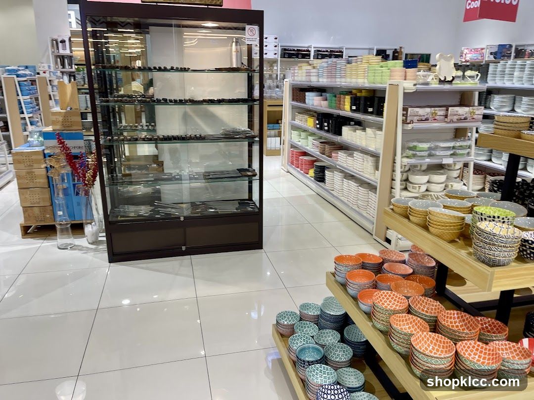 Store Interior with Display Cases and Shelving