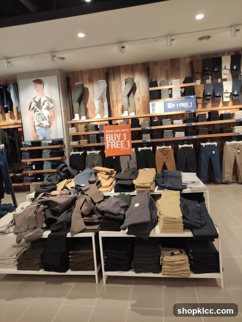 Pants Display with Sale Sign
