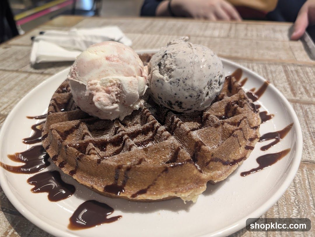 Waffle with Ice Cream