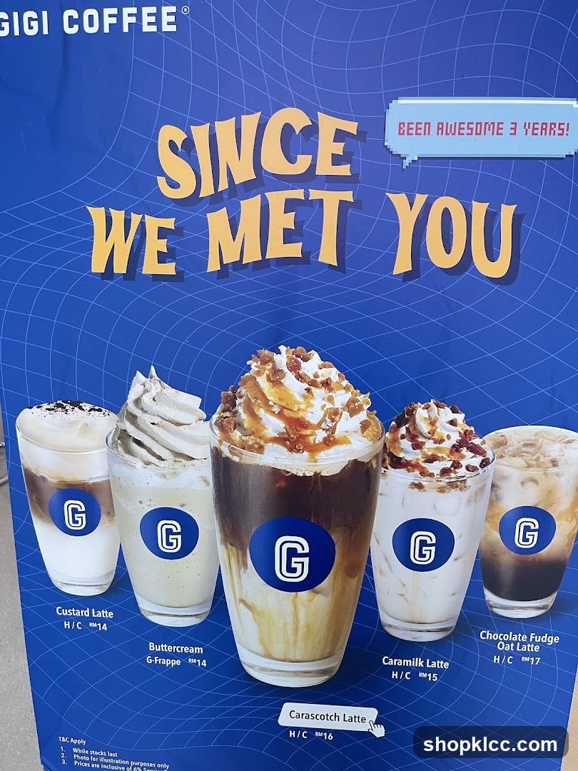 Gigi Coffee Menu