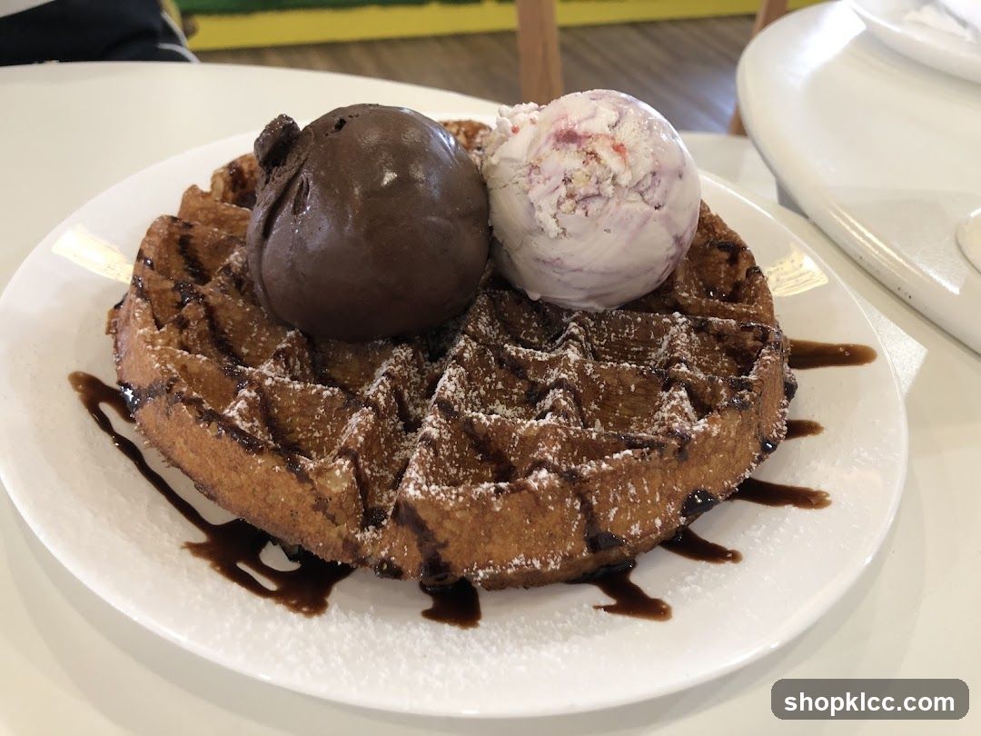 Waffle with Ice Cream
