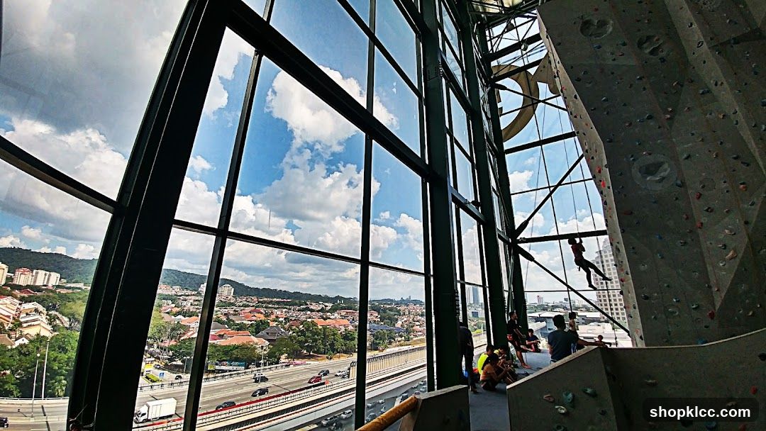 Indoor Climbing Wall with City View