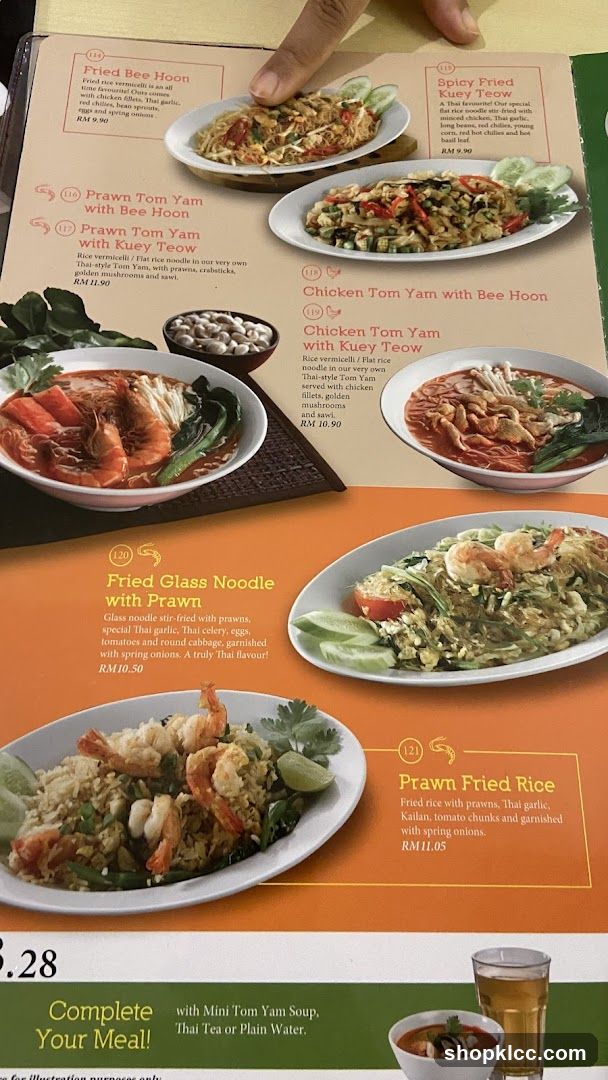 Thai Menu