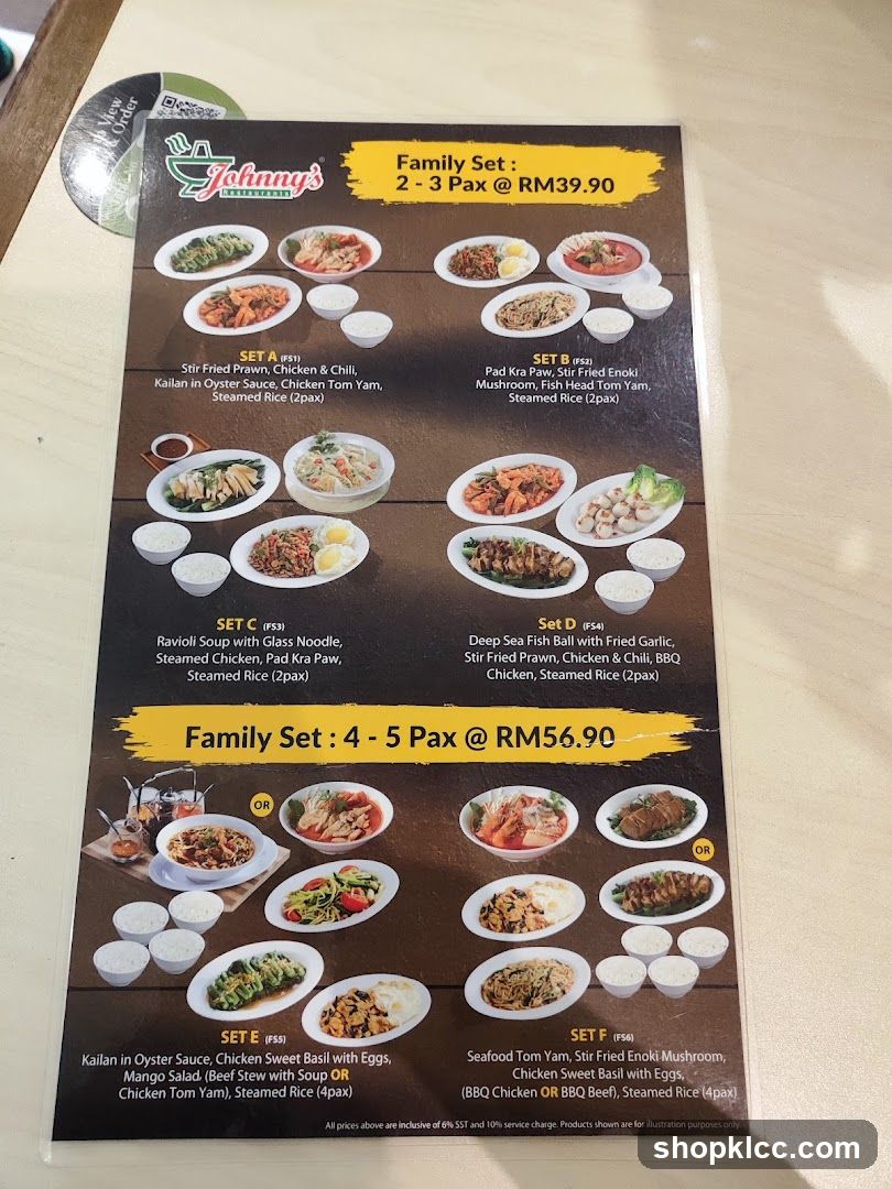 Johnny's Restaurants Family Sets