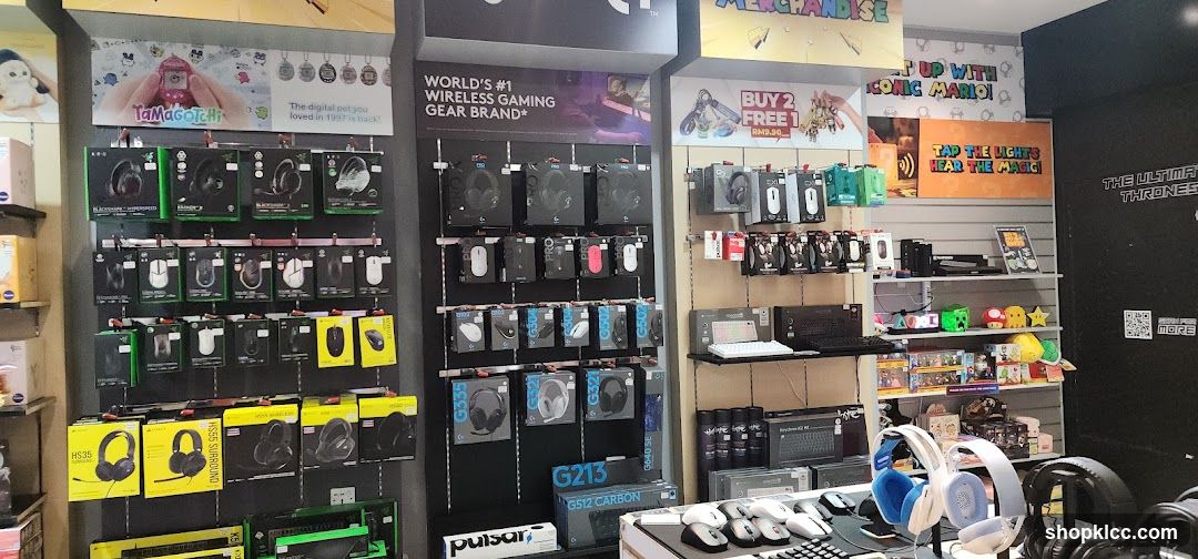 Gaming Gear and Merchandise Display