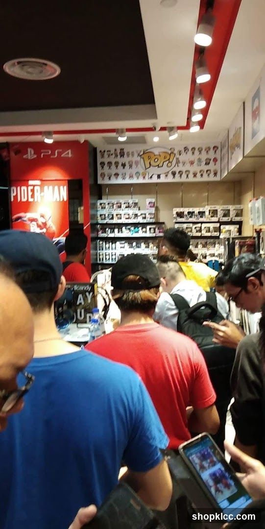 People queuing in a store