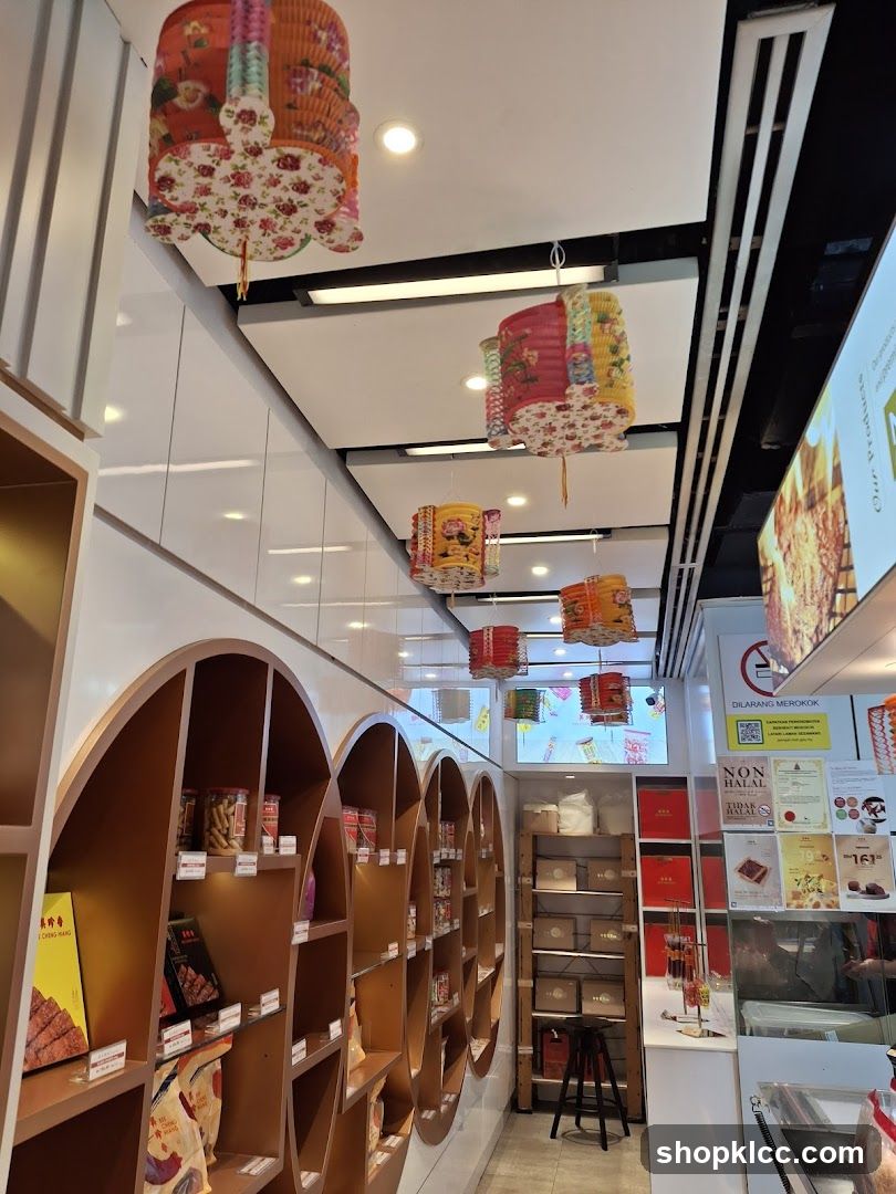 Store Interior with Lanterns and Shelving