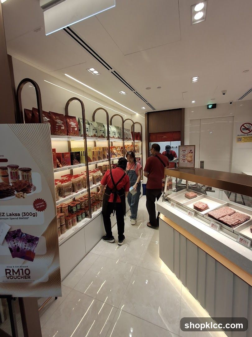 Interior of a food store