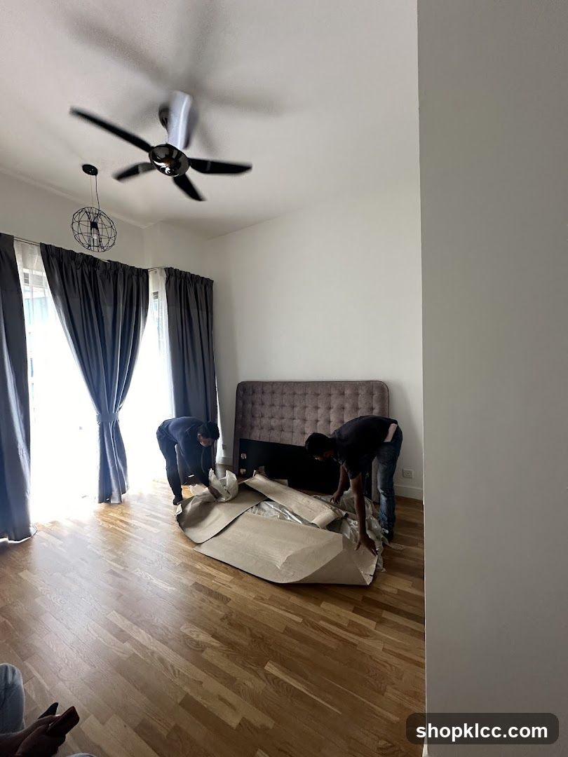 Unpacking a Bed Frame