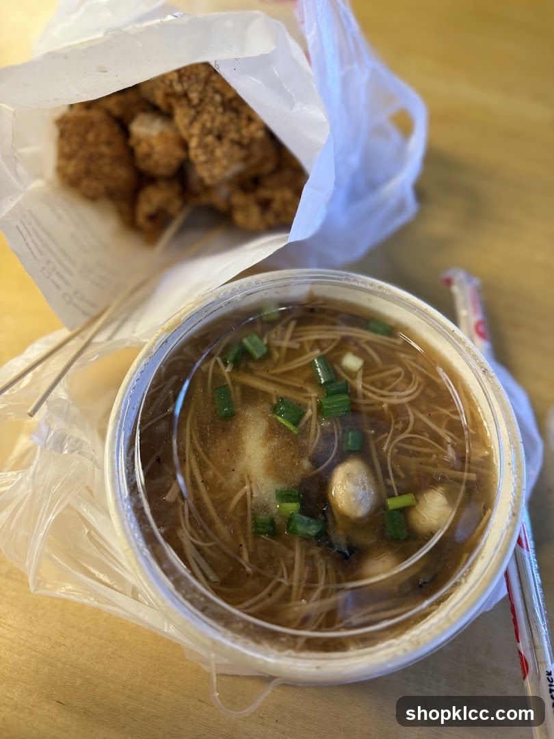 Fried Chicken and Noodle Soup