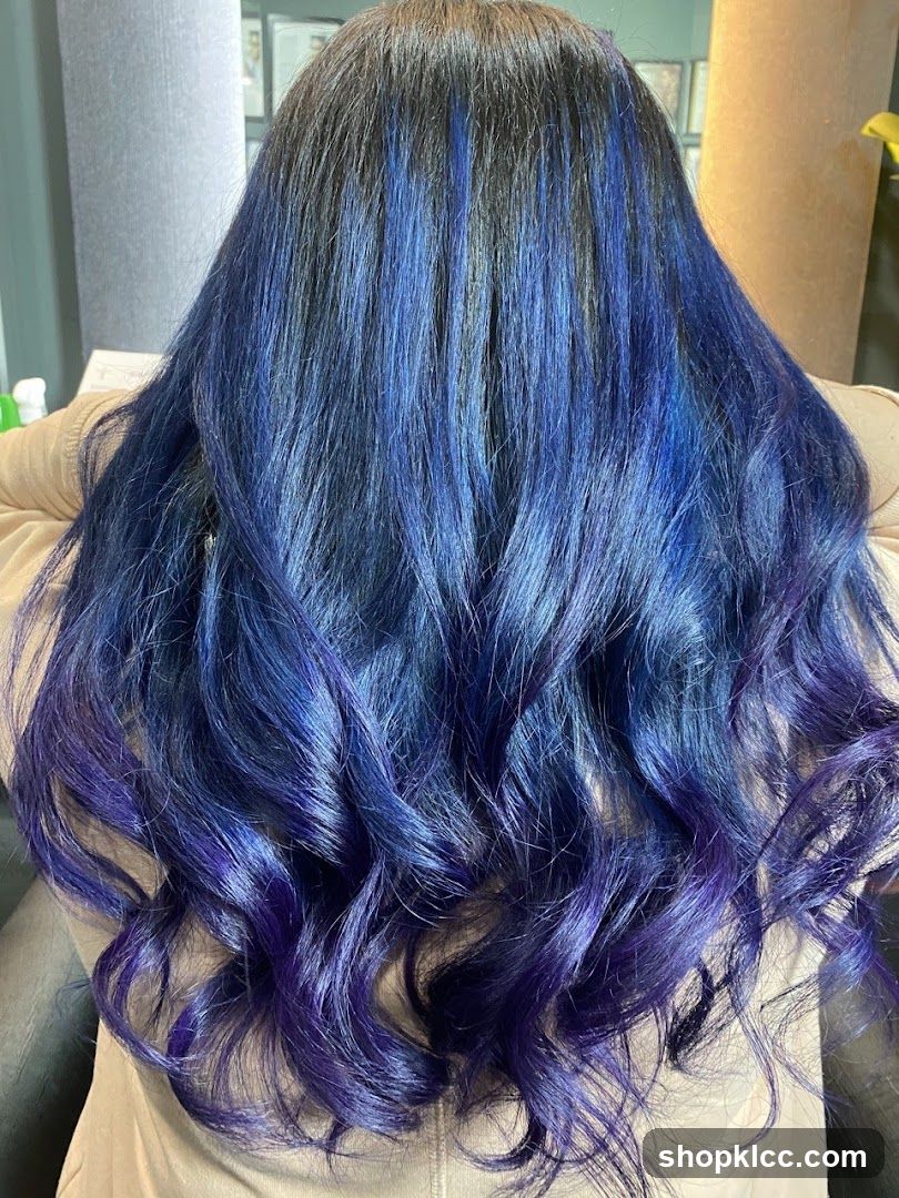 Blue and Purple Ombre Hair