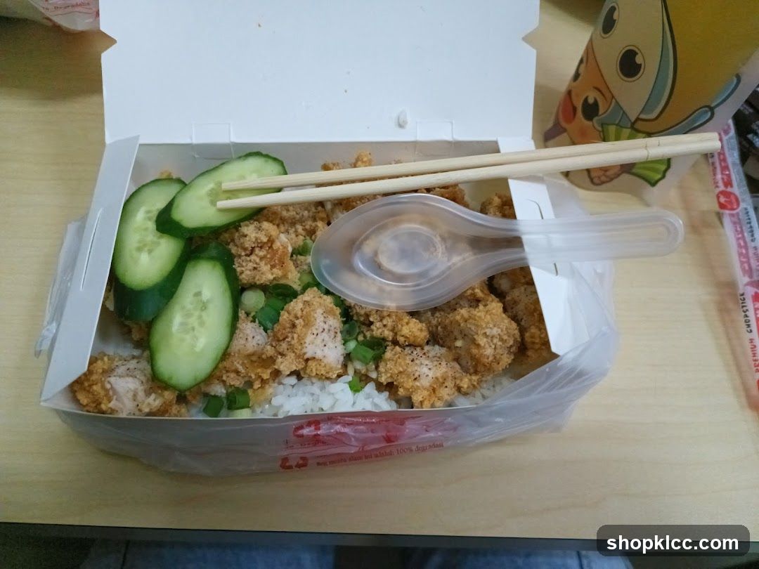 Fried Chicken and Rice Meal