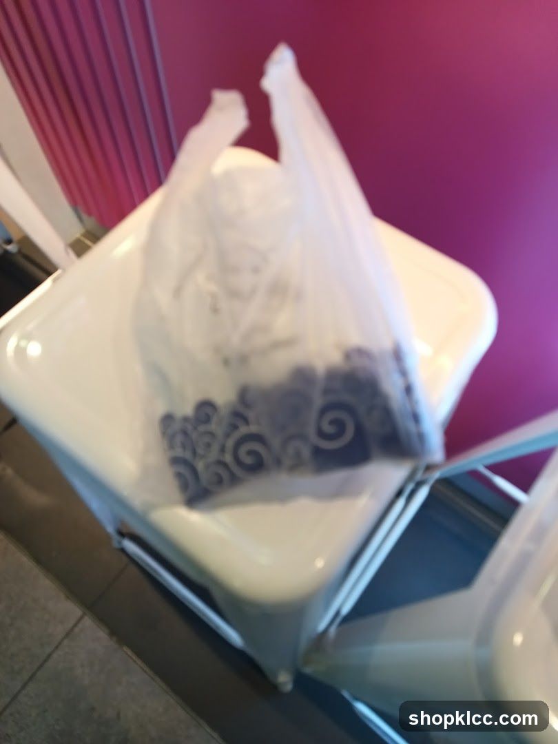 Plastic bag on a chair