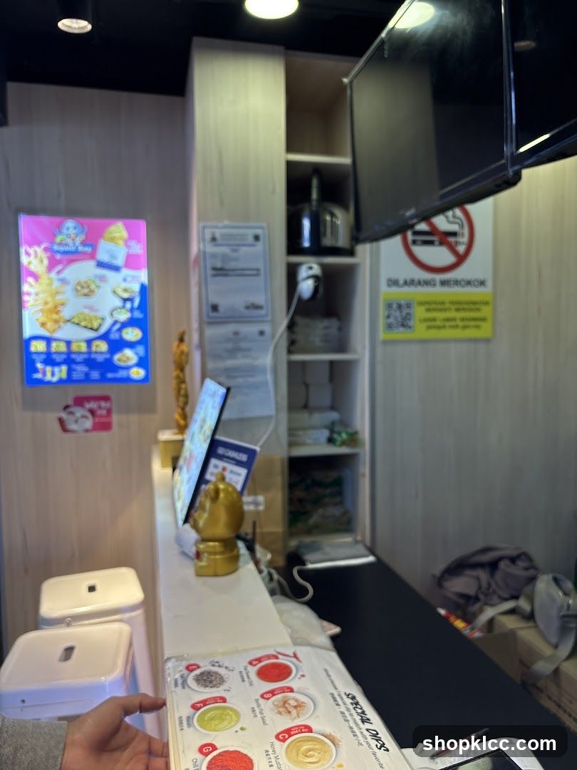 Counter with Menu and Decorations