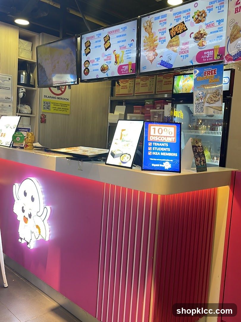 Food Counter with Menu Displays