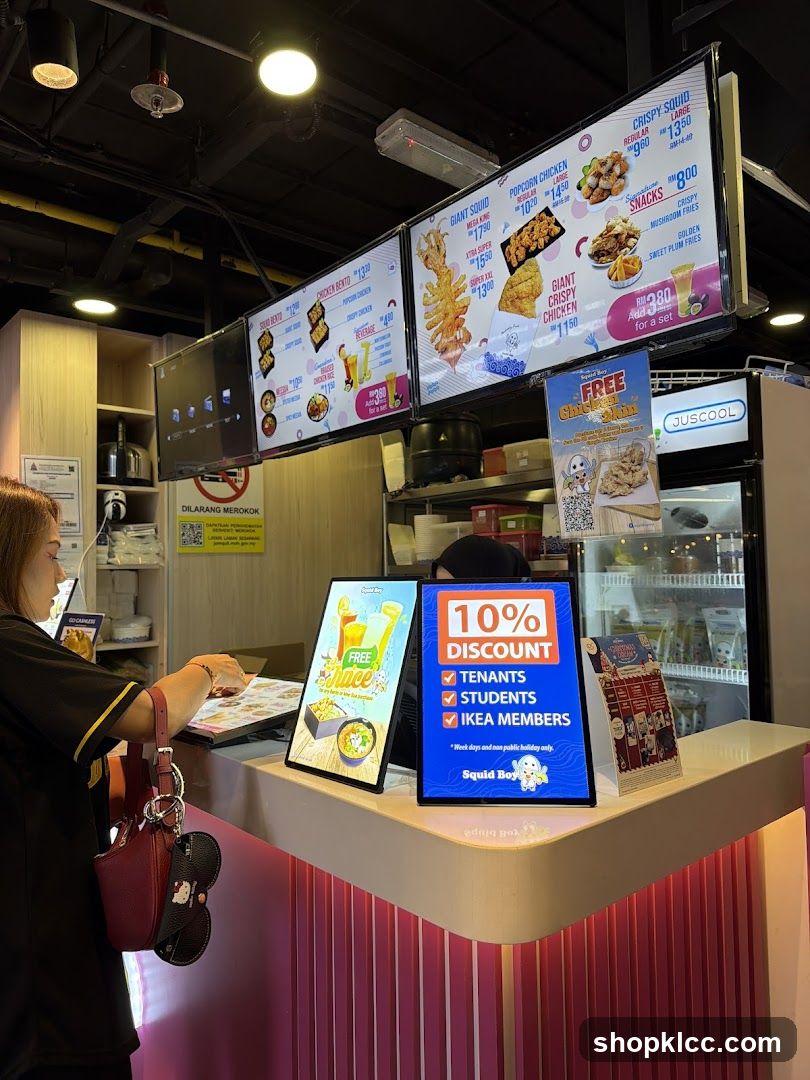 Food Counter with Menu Displays