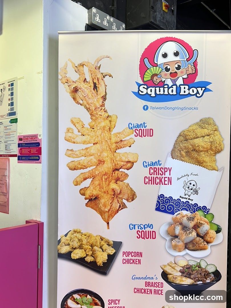 Squid Boy Menu