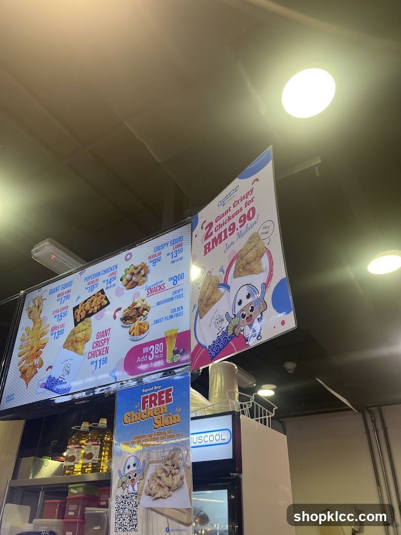 Squid Boy Menu