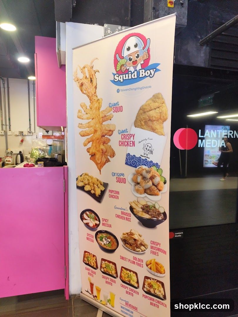 Squid Boy Menu Banner