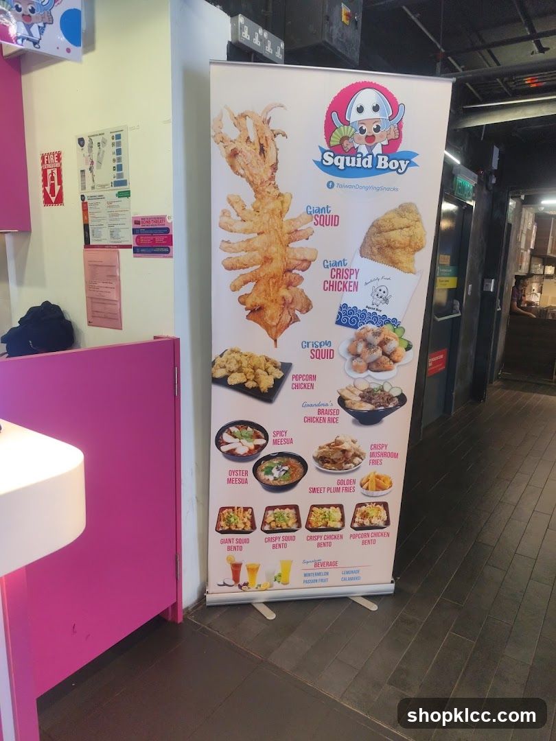 Squid Boy Menu Banner