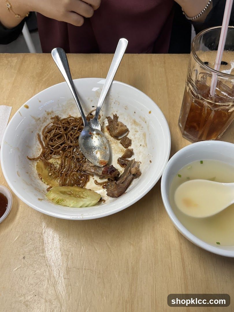 Partially Eaten Noodle Dish