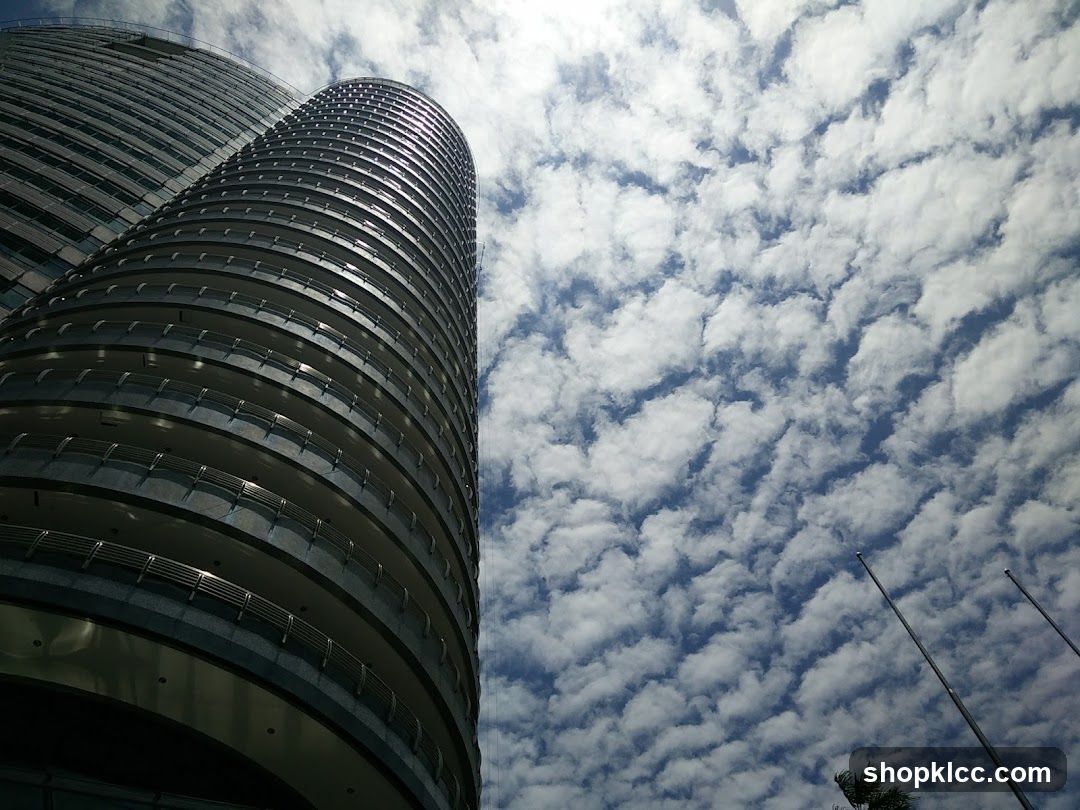 Skyscraper with Cloudy Sky