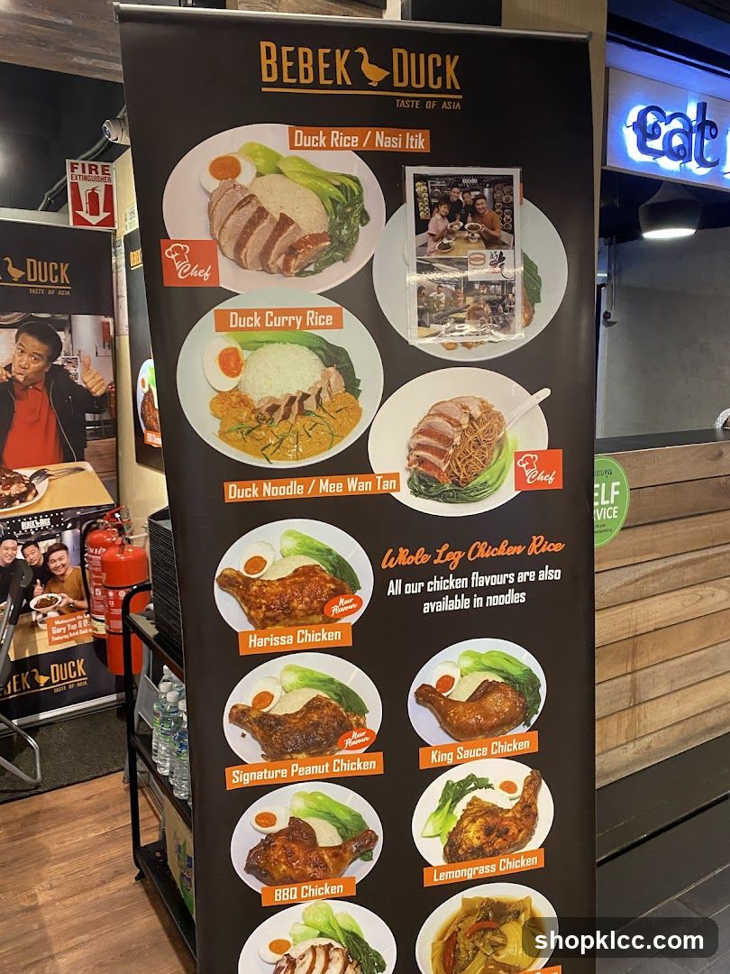 Bebek Duck Menu