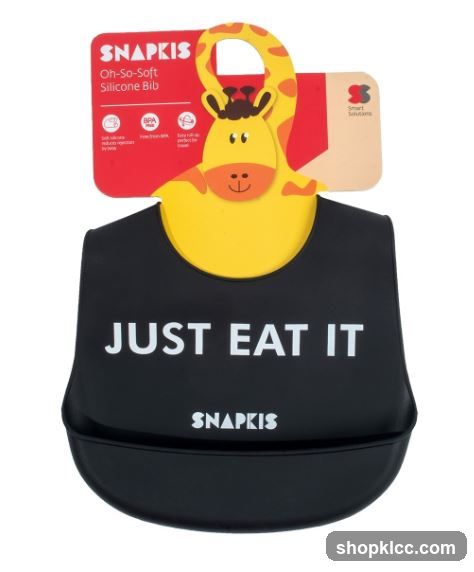 Snapkis Silicone Bib with Giraffe Design