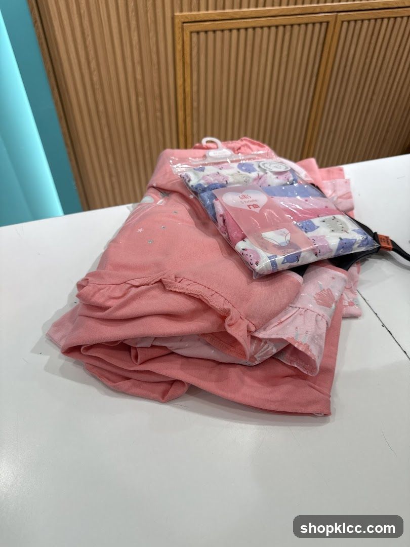 Pink Clothing and Accessories on Table