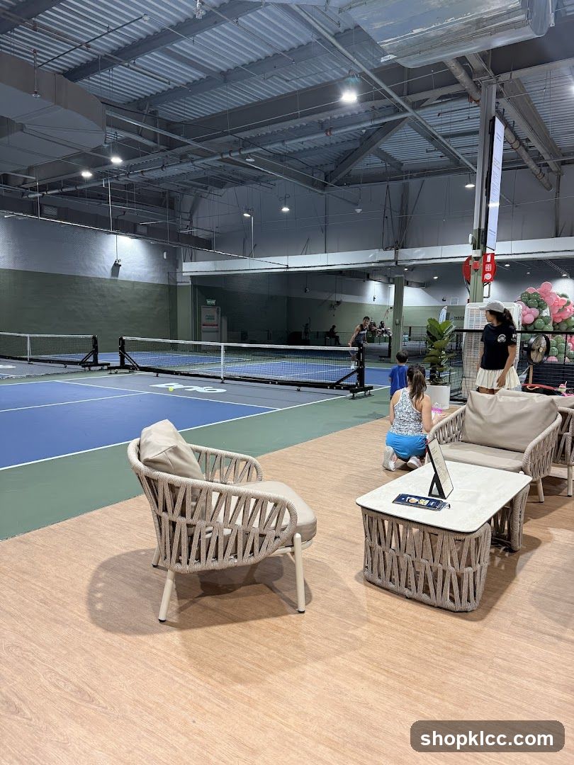 Indoor Tennis Court Lounge Area