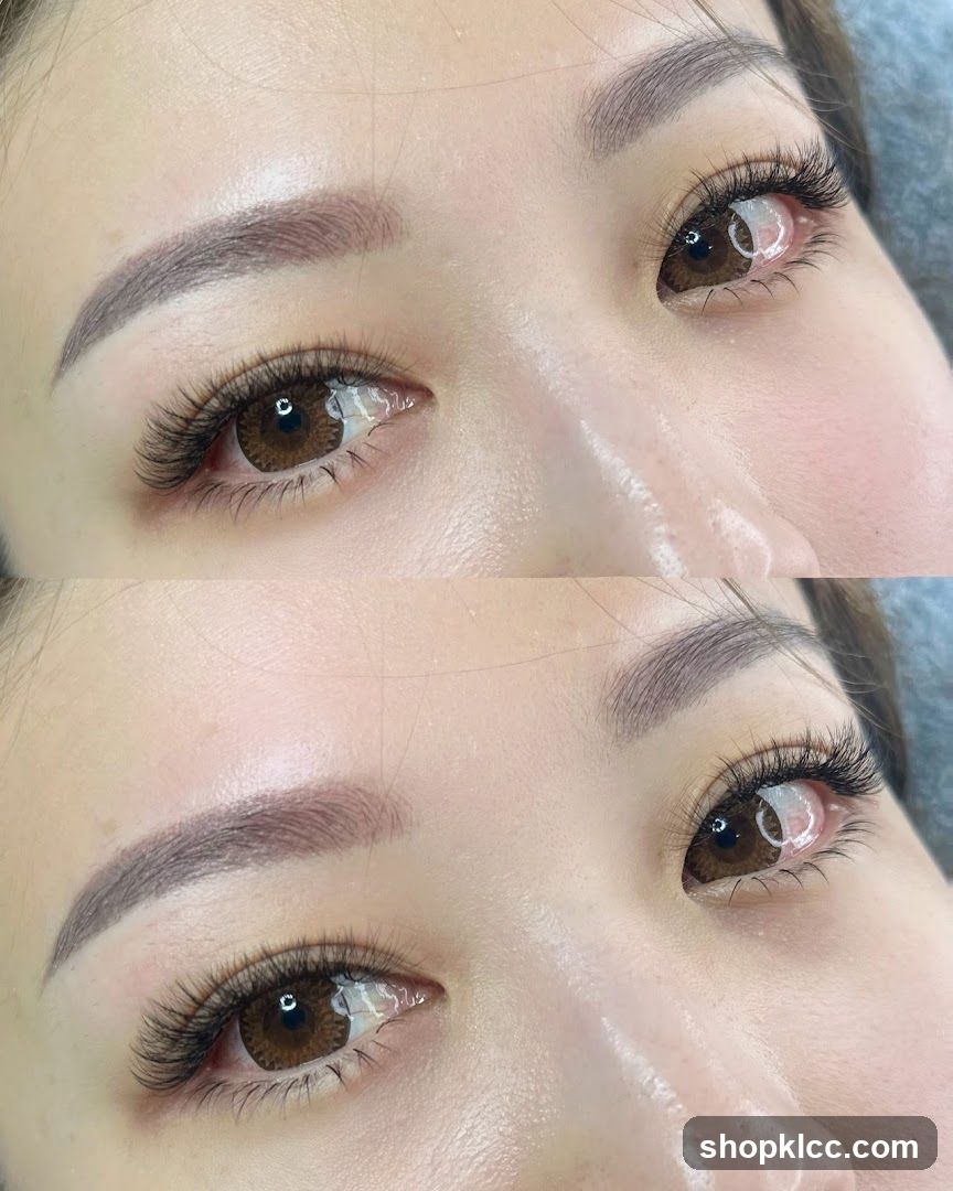 Eyebrow and Eye Makeup Close-up