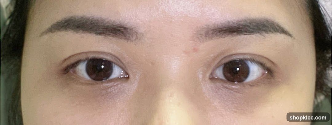 Close-up of a person's eyes and forehead
