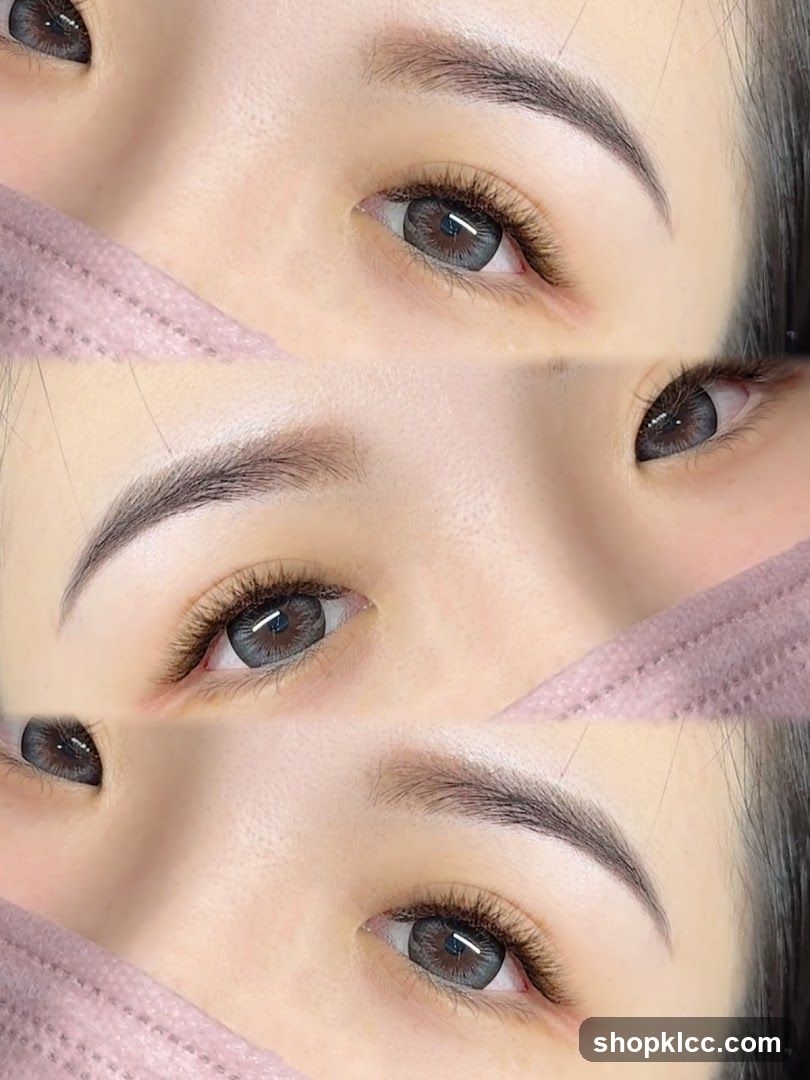 Close-up of eyes with makeup and mask