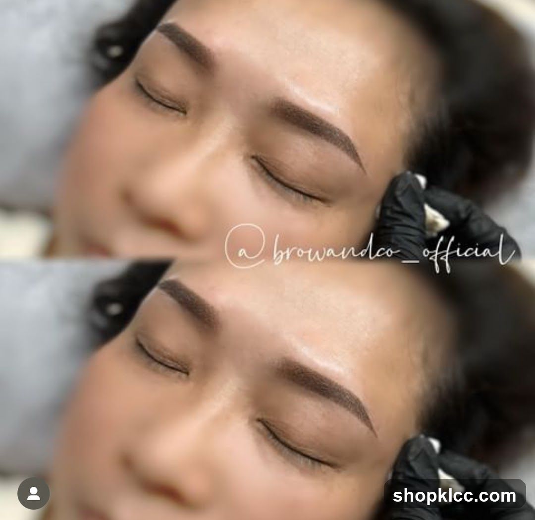 Brow Lamination Before and After