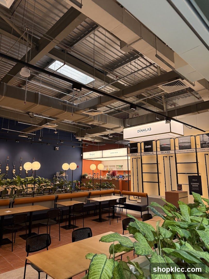 Interior of a modern cafe or food hall
