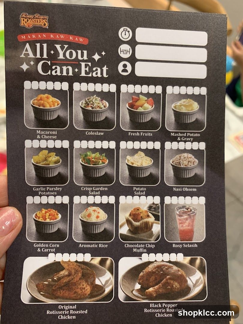 Kenny Rogers Roasters All You Can Eat Menu