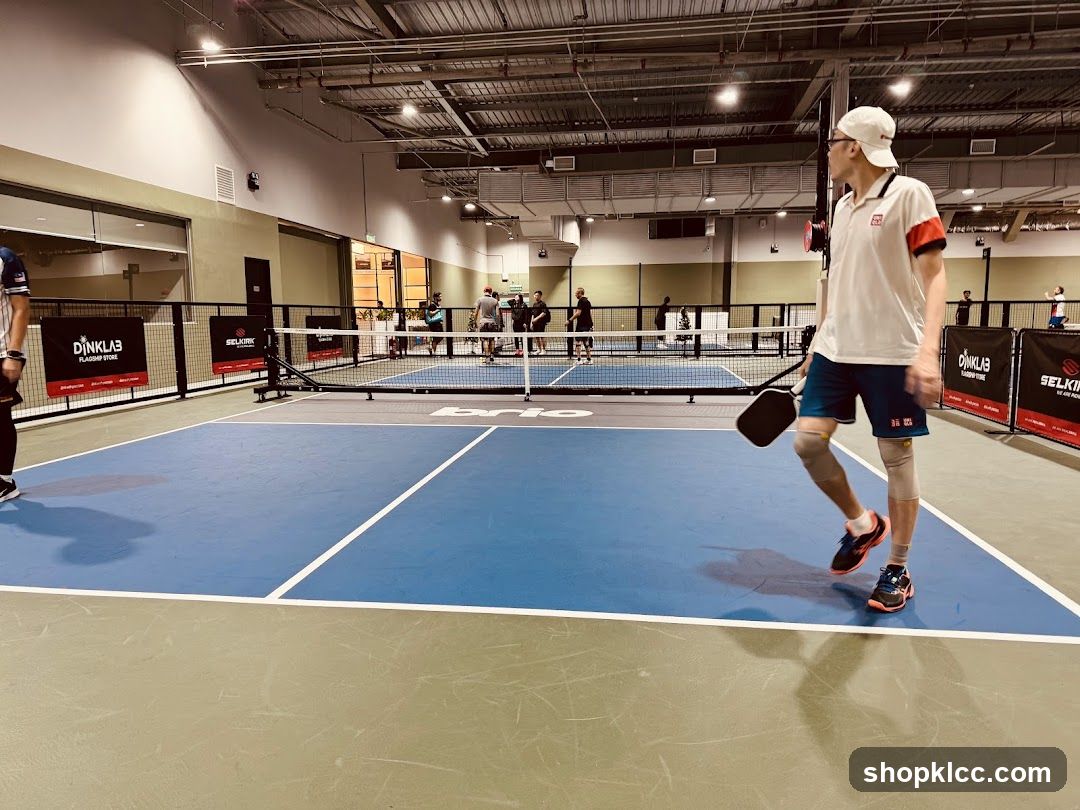 Indoor Pickleball Court Scene