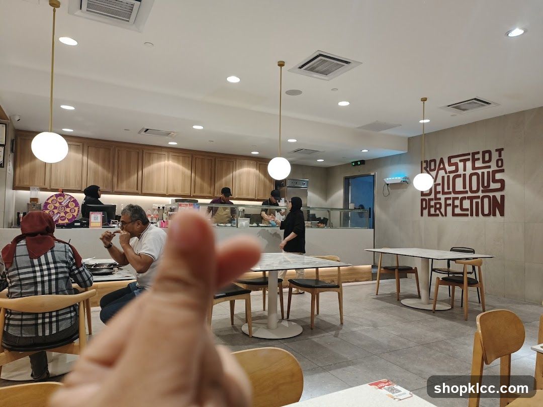 Restaurant Interior with Seating and Counter
